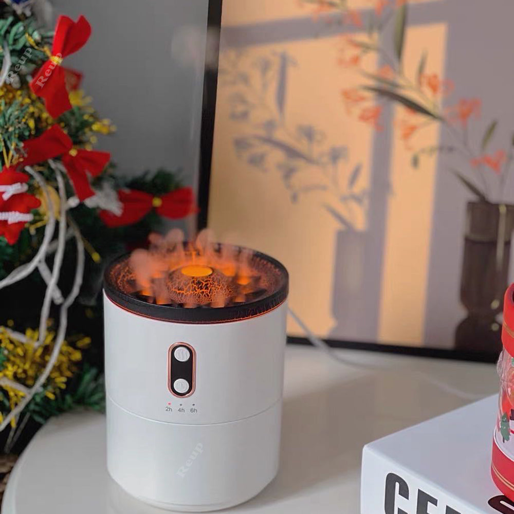 Volcano Flame Humidifier and Aroma Diffuser with Timer (photo 6)