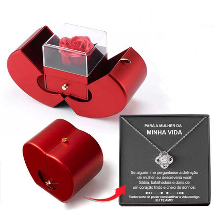 Preserved Rose Apple Gift Box with Necklace (photo 31)