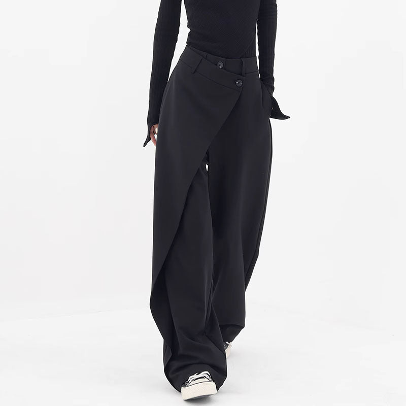 Women's High-Waist Irregular Wide-Leg Pants (photo 2)
