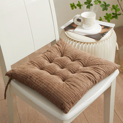 Corduroy Chair Cushion - Coffee (photo 3)