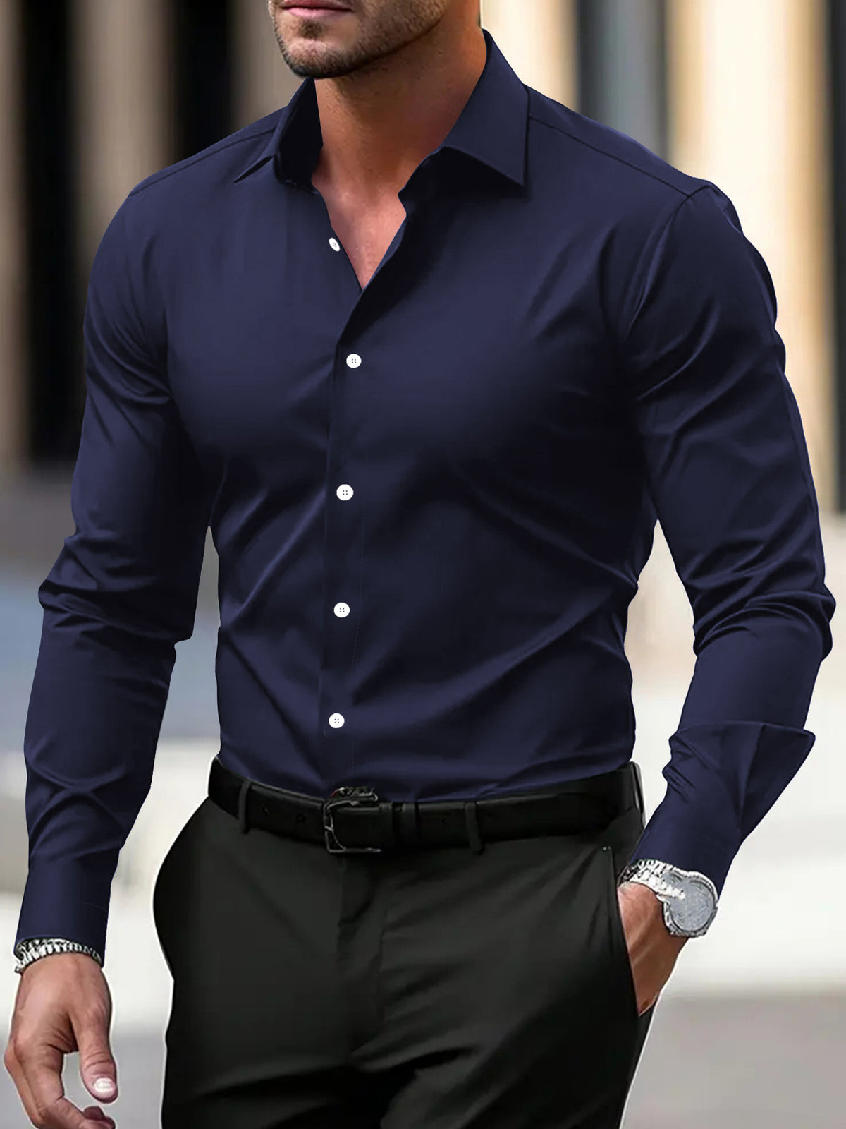 Men's Long-Sleeve Button-Down Shirt (photo 6)