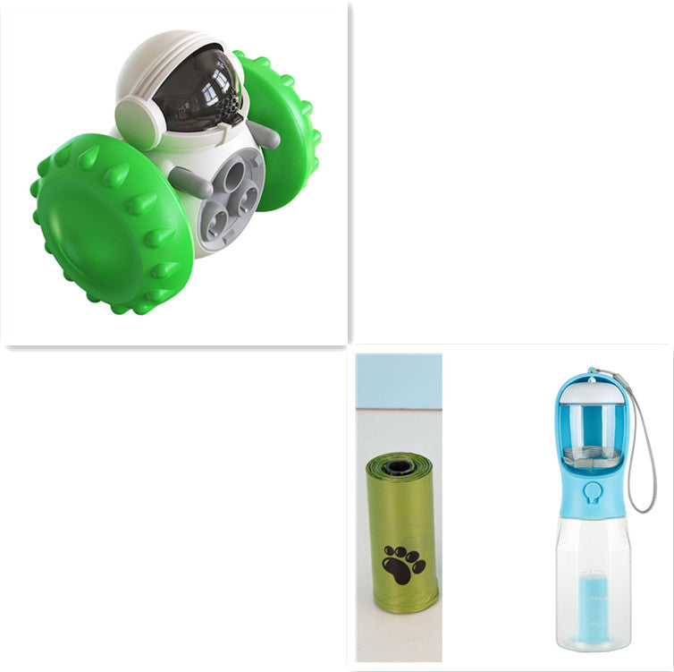 Treat-Dispensing Tumbler Toy for Dogs and Cats – Green Set