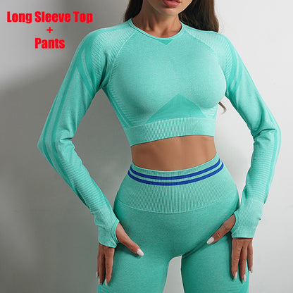 Women's Seamless Workout Leggings, Long-Sleeve Top or Set (photo 32)