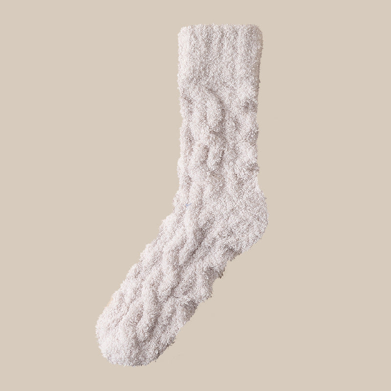 Fuzzy Coral Fleece Socks (photo 6)