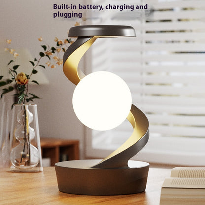 Rotating Moon Desk Lamp with Optional Wireless Charger (photo 5)