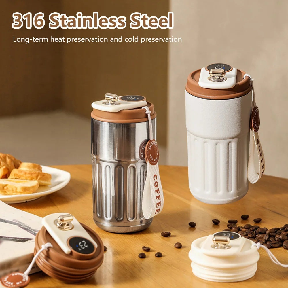 Smart Temperature Display Insulated Bottle, 450 ml