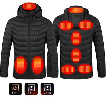 Men's Heated Hooded Puffer Jacket, 8 or 9 Heating Zones (Battery Not Included) (photo 11)