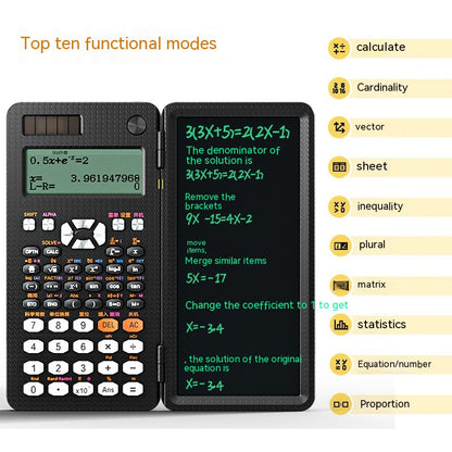 Foldable Scientific Calculator with LCD Writing Pad (photo 6)