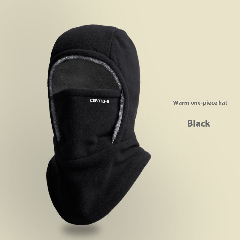 Fleece Hooded Scarf and Face Cover Hat (photo 10)