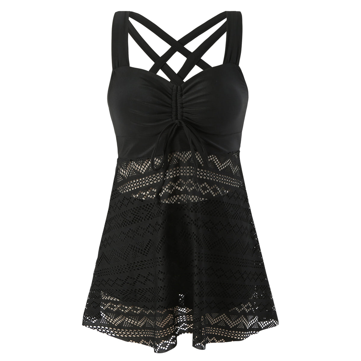 Women's Lace One-Piece Swimsuit with Chest Pads (photo 14)