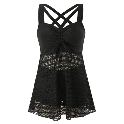 Women's Lace One-Piece Swimsuit with Chest Pads (photo 14)
