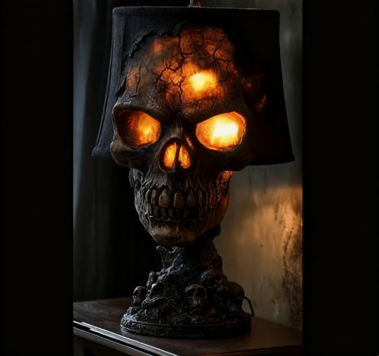 Halloween Skull Desk Lamp with LED Light (photo 3)