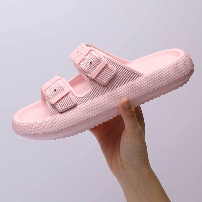 Platform Slide Sandals with Double Buckle, EVA (photo 6)