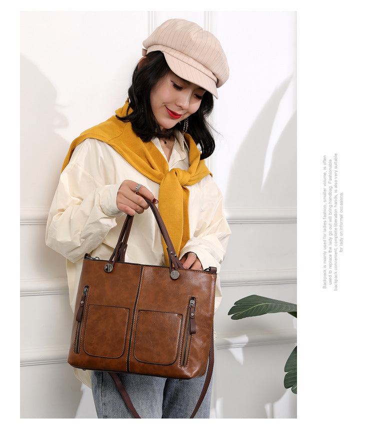 Women's Retro Large Crossbody Shoulder Bag (photo 7)