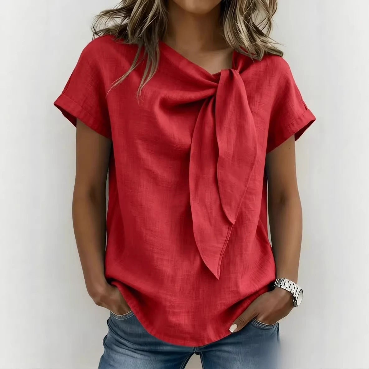 Women's Short-Sleeve Loose Casual T-Shirt (photo 5)