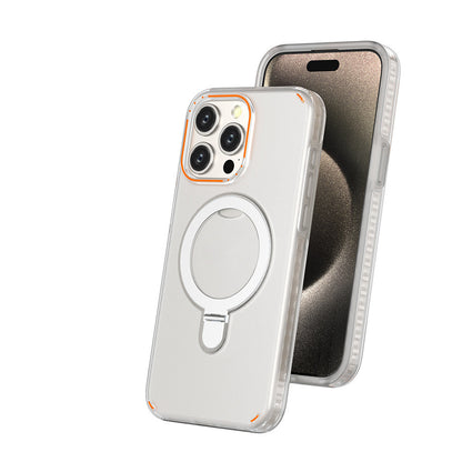 Magnetic Clear Phone Case with Hidden Stand for iPhone (photo 8)