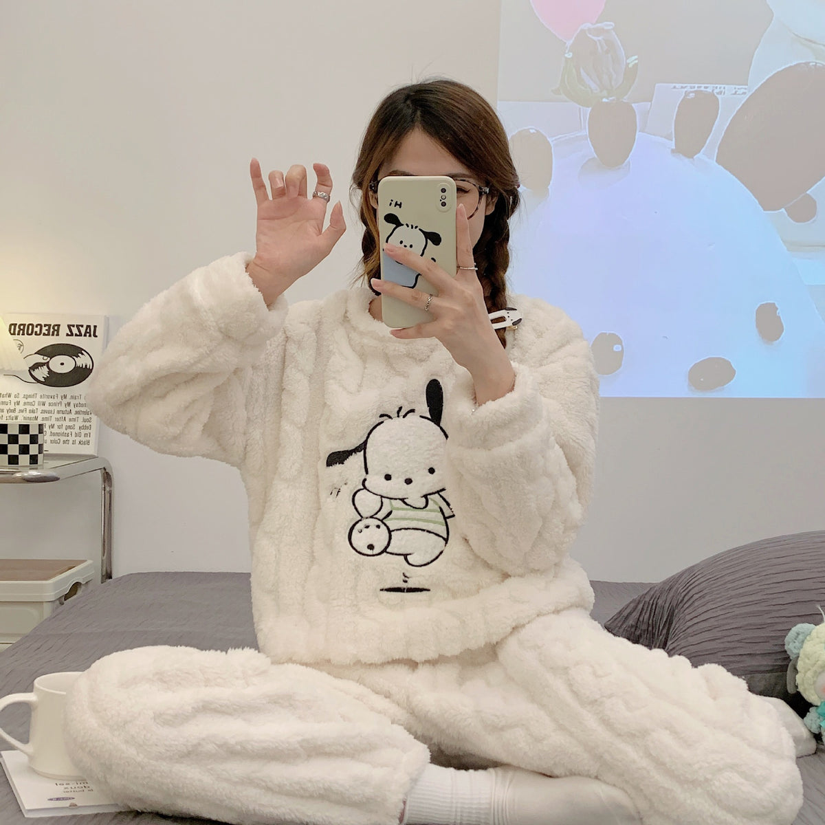 Women's Coral Fleece Pajama Set (photo 11)