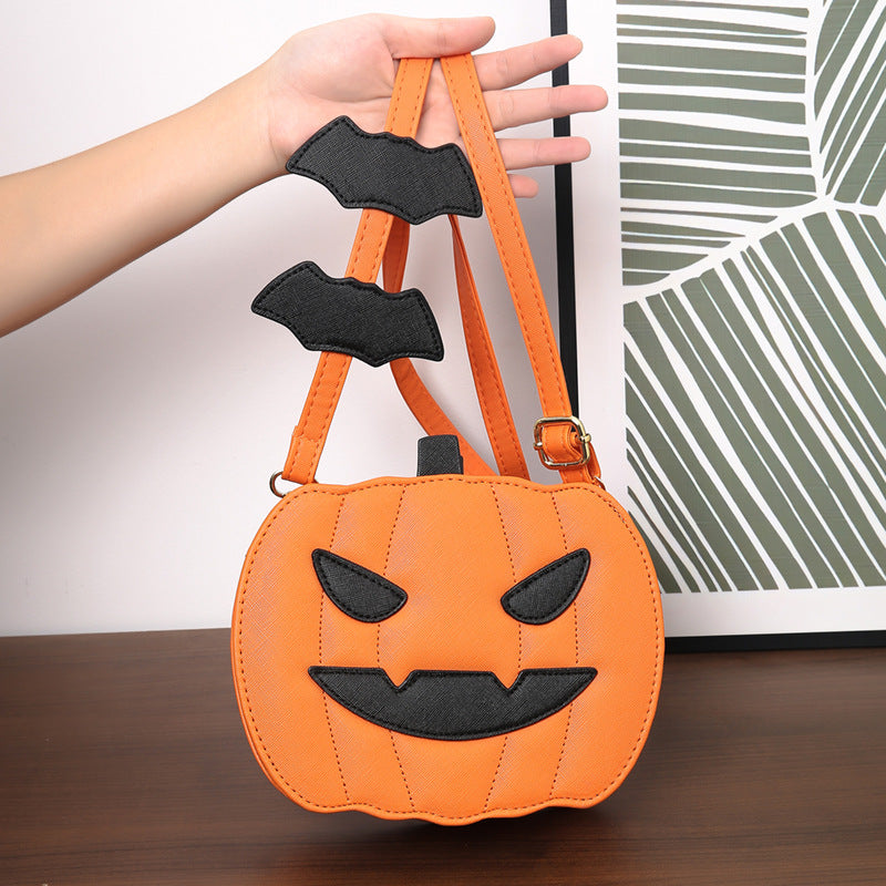 Pumpkin and Bat Crossbody Bag (photo 7)