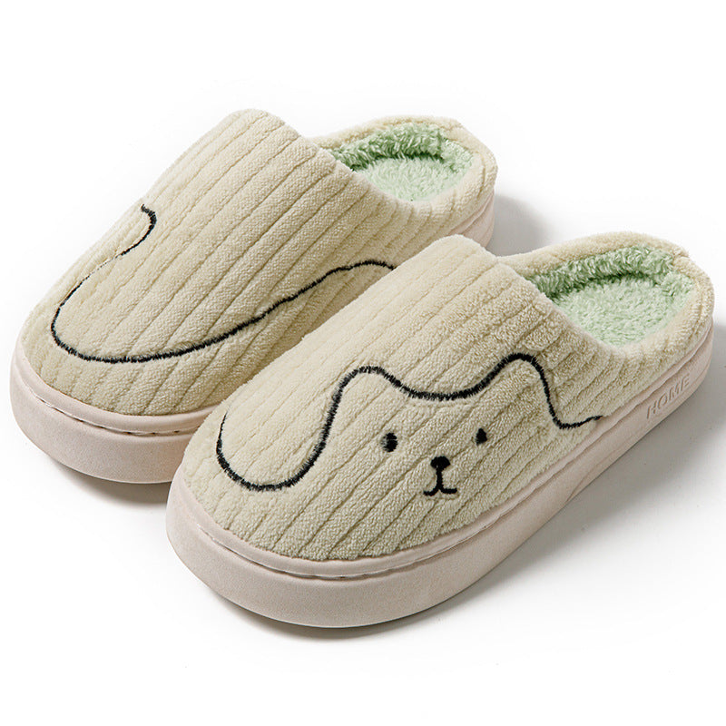 Striped Cat Plush House Slippers (photo 11)