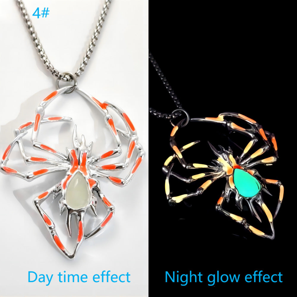 Glow-in-the-Dark Spider Pendant Necklace (photo 8)
