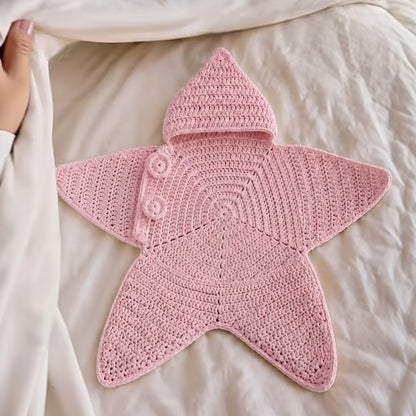 Crochet Star-Shaped Hooded Baby Romper, Finished or DIY Kit (photo 6)