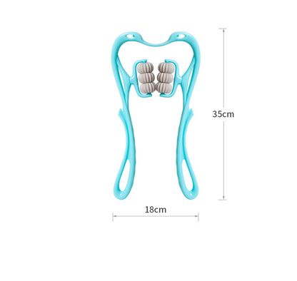 Manual Neck and Shoulder Massage Roller with Rolling Balls (photo 5)