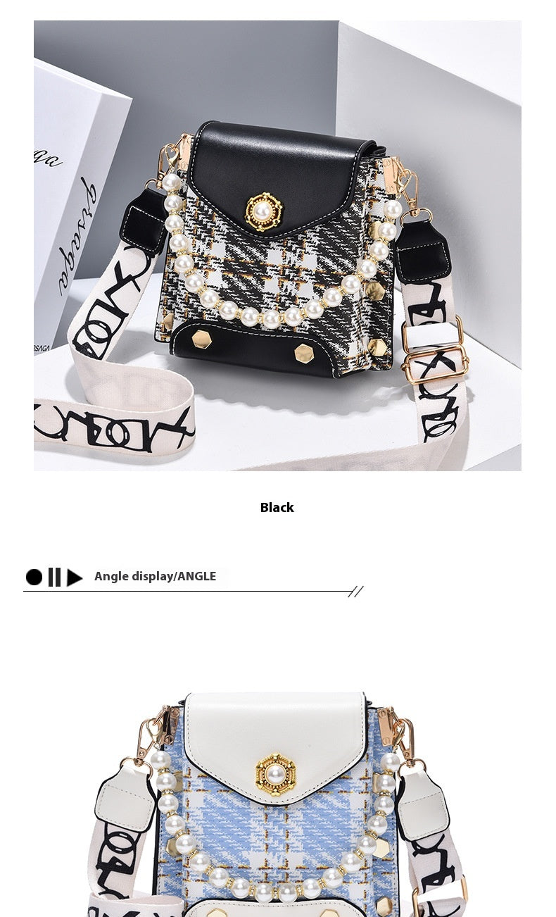 Mini Crossbody Phone Bag with Pearl Chain (photo 36)