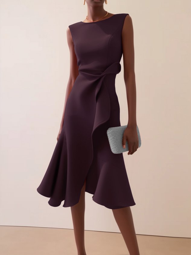 Women's Sleeveless Maxi Dress with Bow Detail (photo 10)