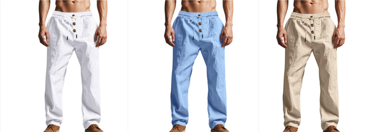 Men's Loose Straight-Leg Drawstring Pants (photo 13)
