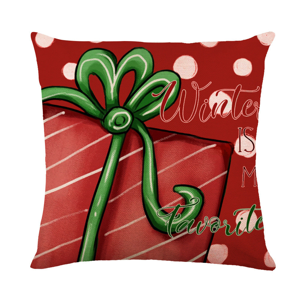 Snowflake Print Christmas Pillow Cover, 45 x 45 cm (photo 15)