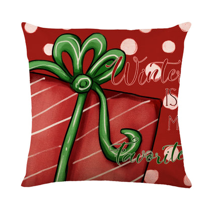 Snowflake Print Christmas Pillow Cover, 45 x 45 cm (photo 15)
