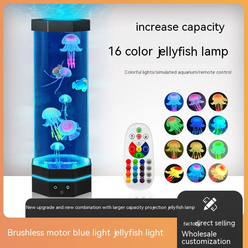 15-Inch Jellyfish Lava Lamp with Remote, 17 Colors (photo 3)