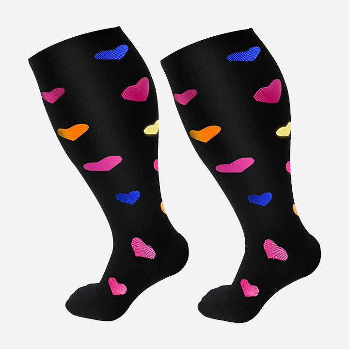 Plus-Size Printed Compression Socks (photo 7)