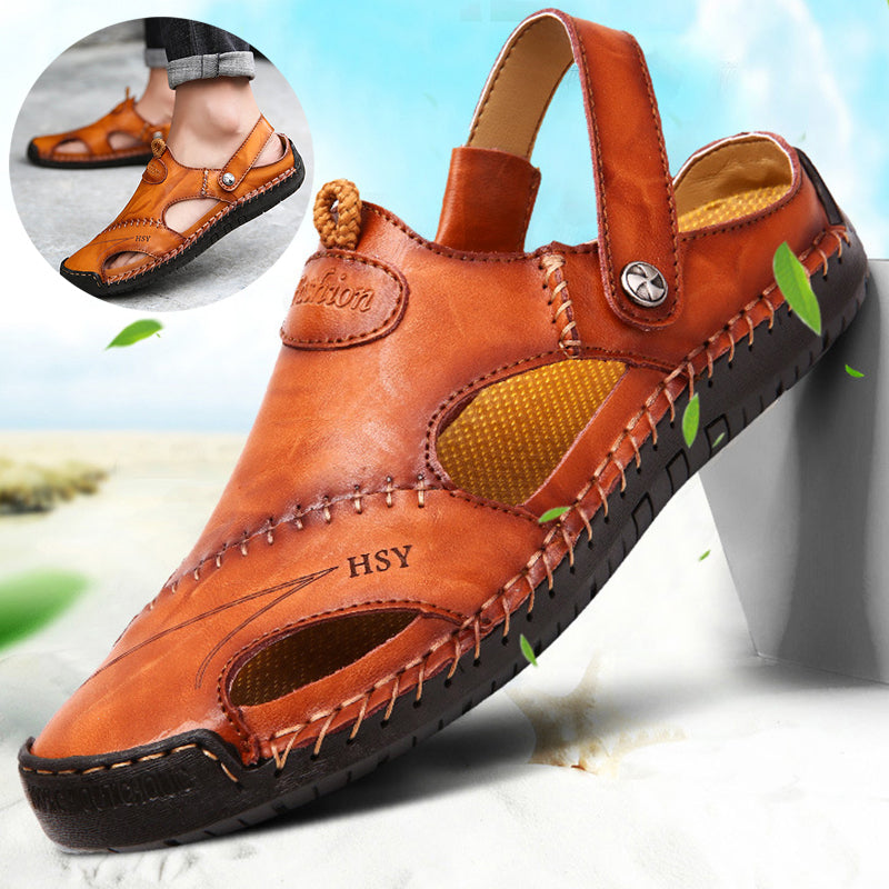 Men's Closed-Toe Adjustable Slide Sandals