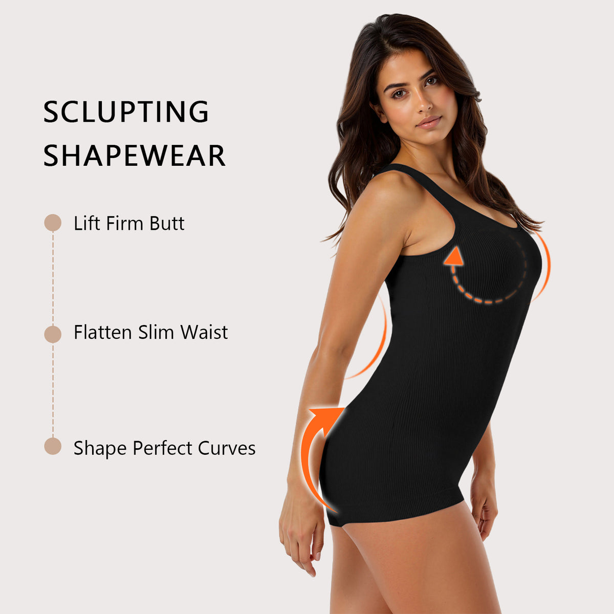 Women's Shapewear Bodysuit with Adjustable Straps (photo 9)