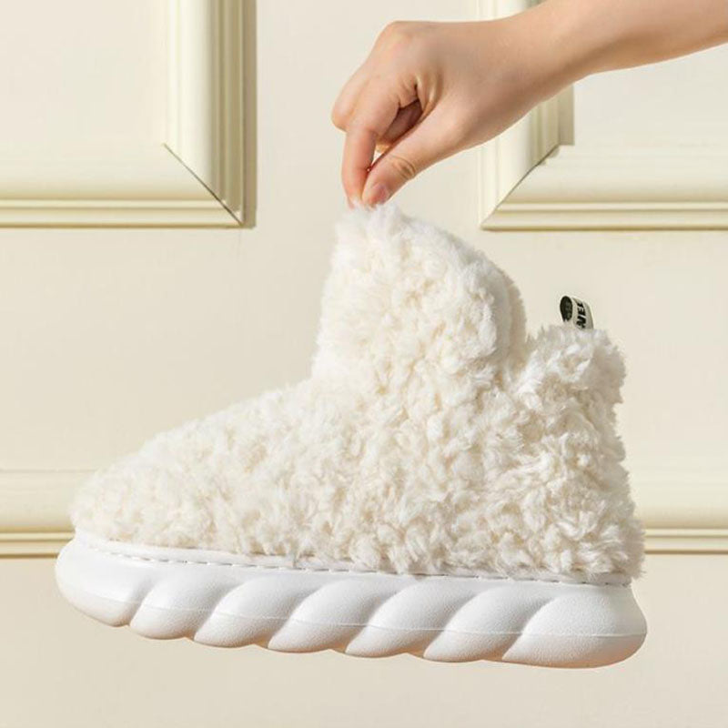 Plush High-Top House Slippers with Thick Sole (photo 6)