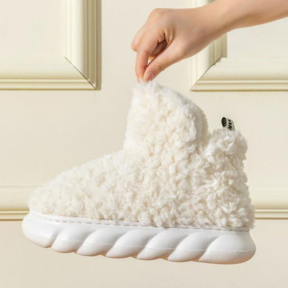 Plush High-Top House Slippers with Thick Sole (photo 6)
