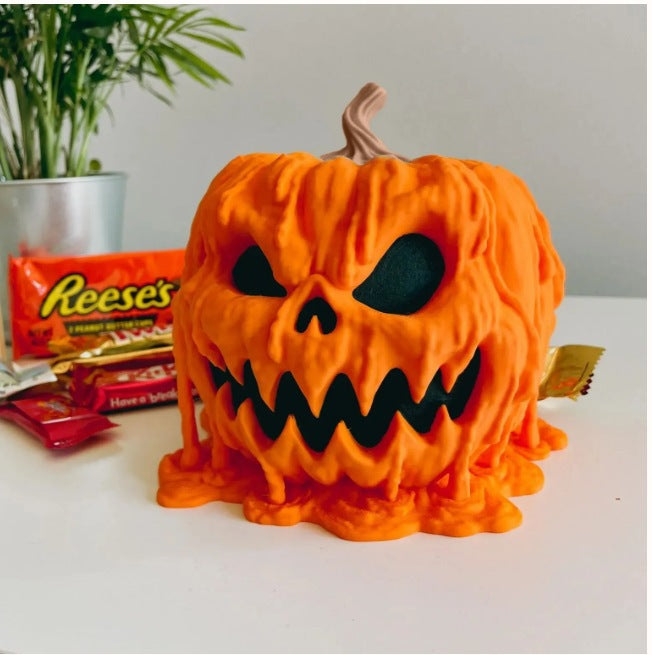 Melting Pumpkin Candy Bowl with Lid (photo 6)