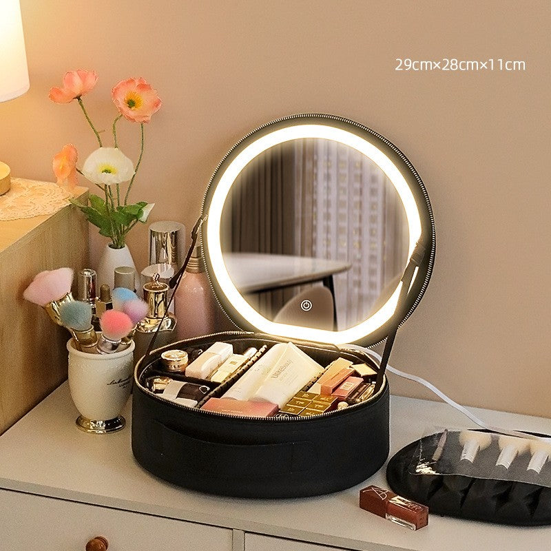 Round LED Mirror Makeup Bag (photo 7)