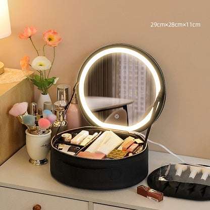 Round LED Mirror Makeup Bag (photo 7)