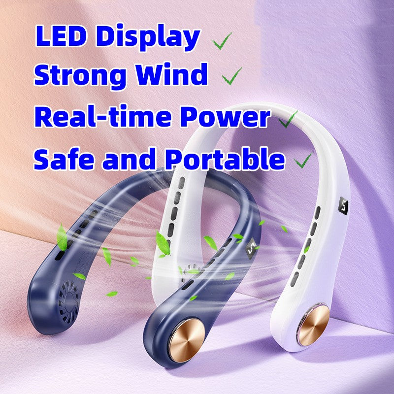 Bladeless Neck Fan, USB Rechargeable, 3 or 5 Speeds