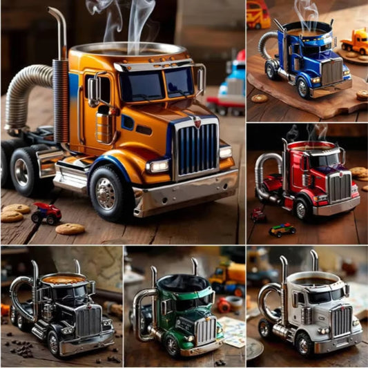 Semi Truck Shaped Coffee Mug, 11 oz