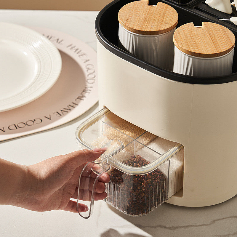 Kitchen Utensil Holder with 4-Compartment Spice Box (photo 2)