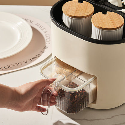 Kitchen Utensil Holder with 4-Compartment Spice Box (photo 2)