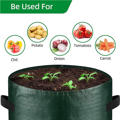 10-Gallon Fabric Grow Bags with Flap and Handles, 6 Pack (photo 6)