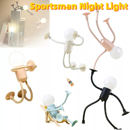Poseable Figure Night Light with Suction Cup