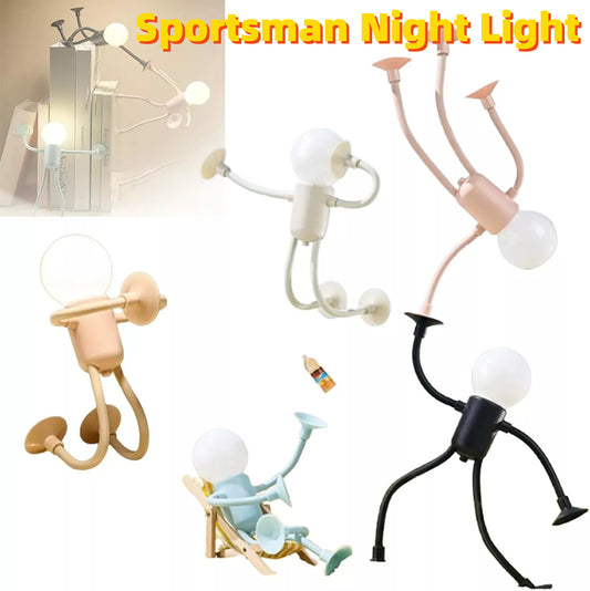 Poseable Figure Night Light with Suction Cup