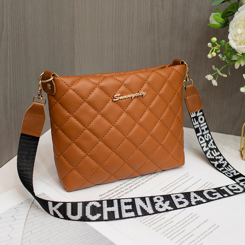 Small Quilted Crossbody Bag with Chain Strap (photo 9)