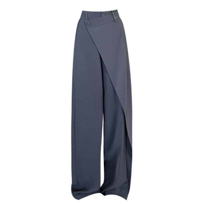Women's High-Waist Irregular Wide-Leg Pants (photo 9)