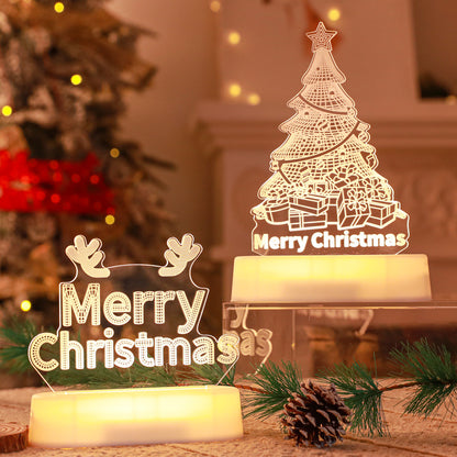 Christmas 3D Acrylic LED Night Light